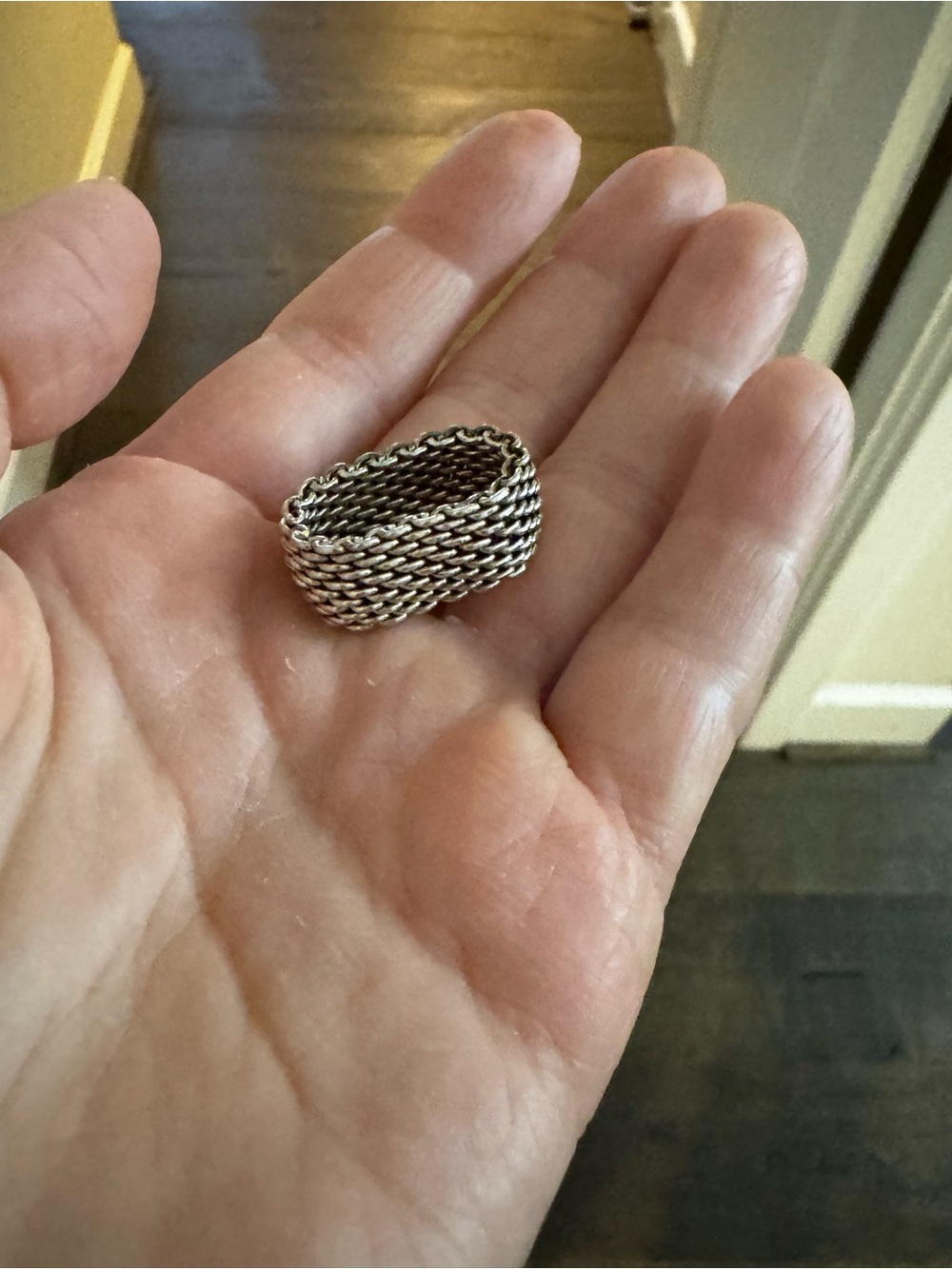 Tiffany & Co. Silver Mesh Band Ring